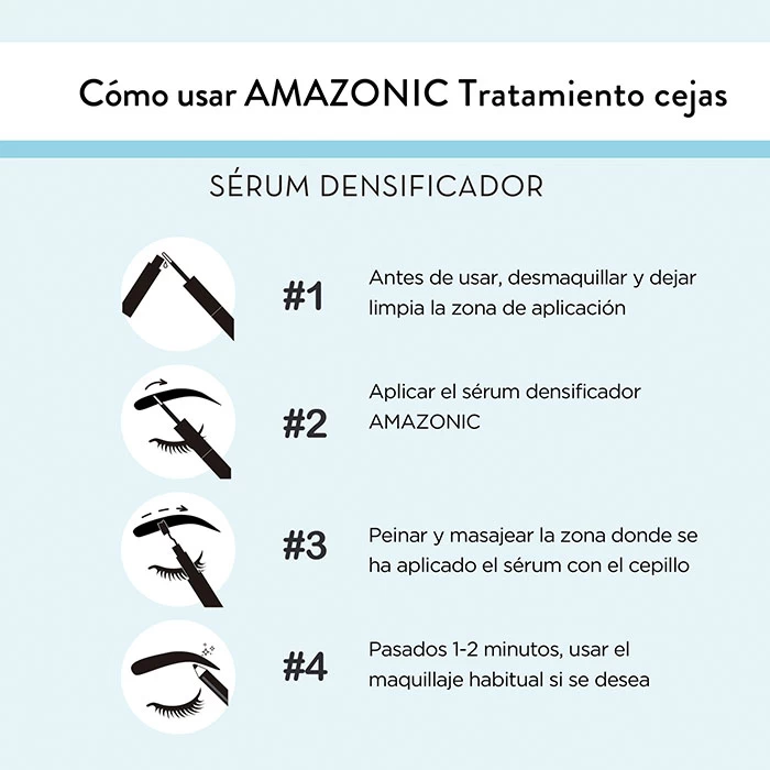Amazonic Cejas Sérum Densificador + Cepillo 6 Amazonic Cejas Sérum Densificador + Cepillo - Imagen 4