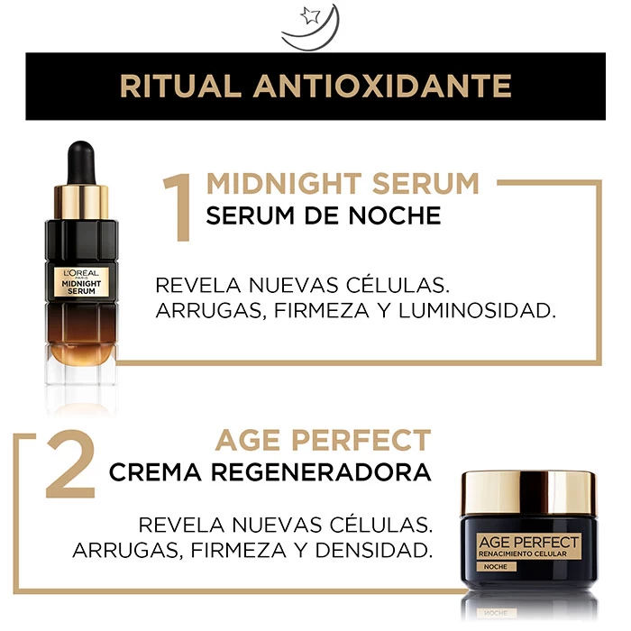 L'Oreal Age Perfect Renacimiento Celular Sérum Noche 8 L'Oreal Age Perfect Renacimiento Celular Sérum Noche - Imagen 6