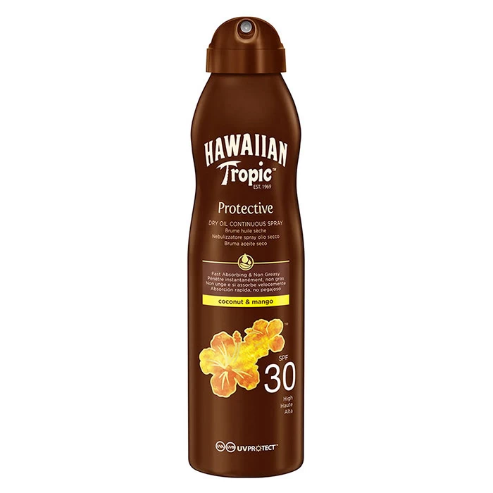 Hawaiian Tropic Protective Dry Oil Continuous Spray SPF30 3 Hawaiian Tropic Protective Dry Oil Continuous Spray SPF30