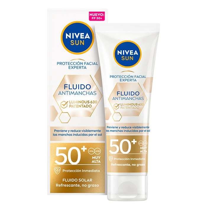NIVEA Luminous 630 Fluido Solar Antimanchas SPF50+ 4 NIVEA Luminous 630 Fluido Solar Antimanchas SPF50+ - Imagen 2